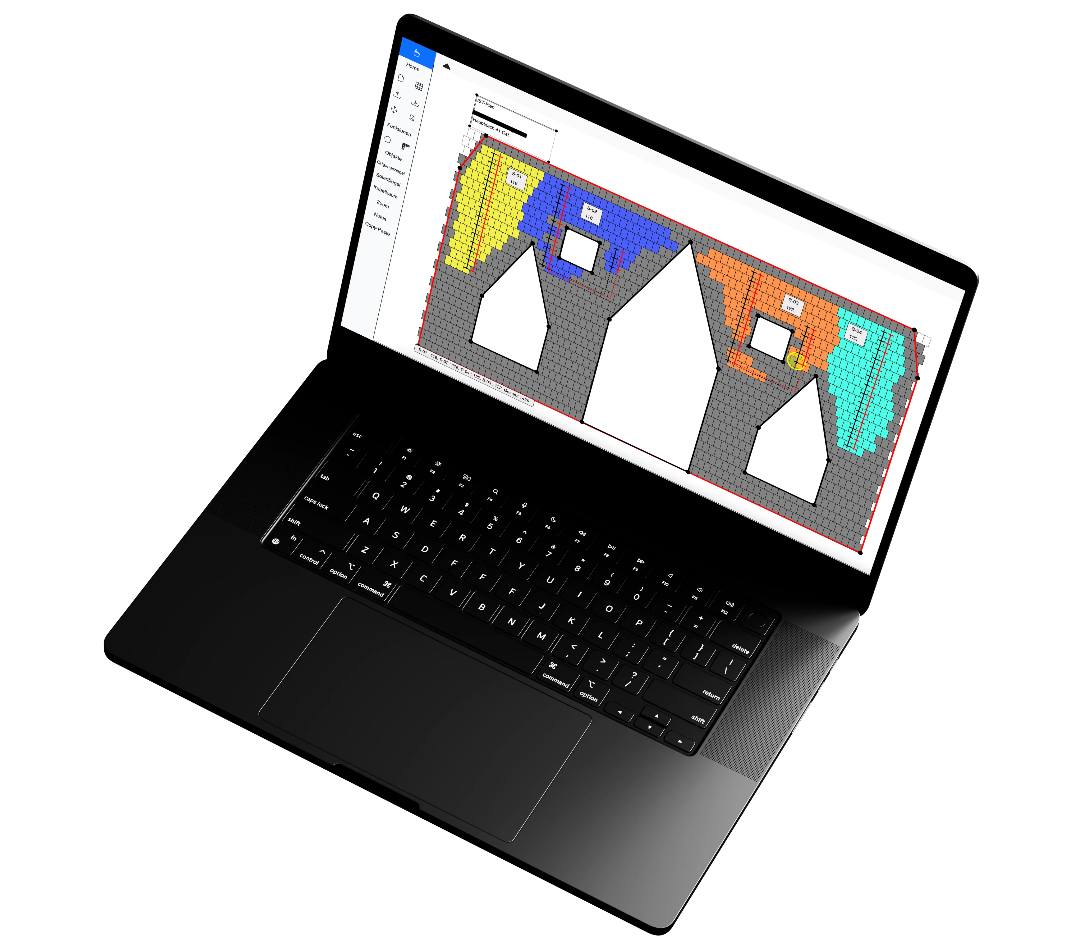 Laptop with the Autarq drawing tool