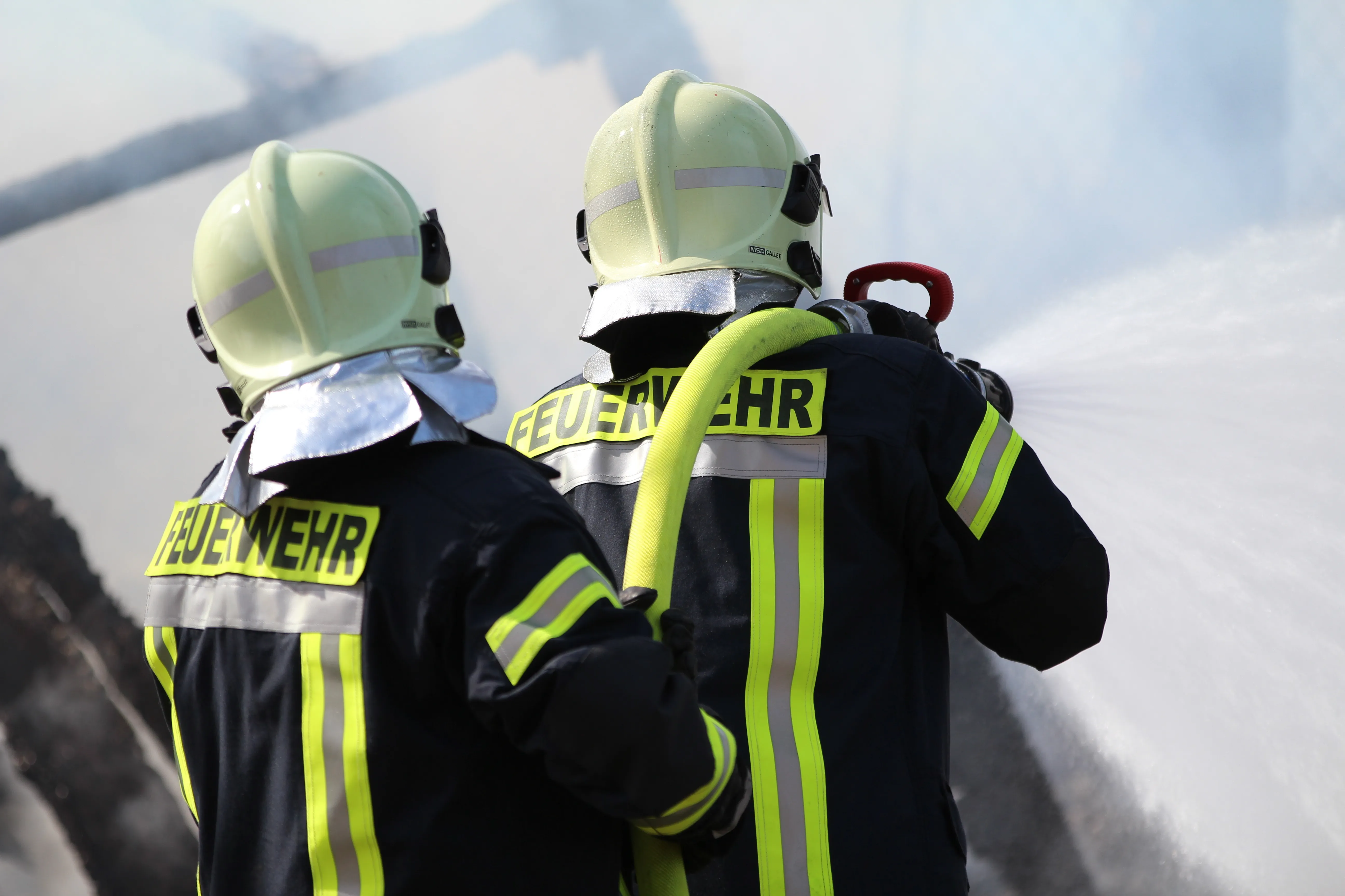 Firefighter in action