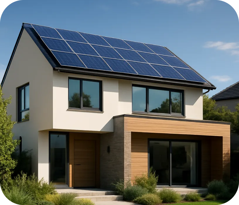 House with a solar roof