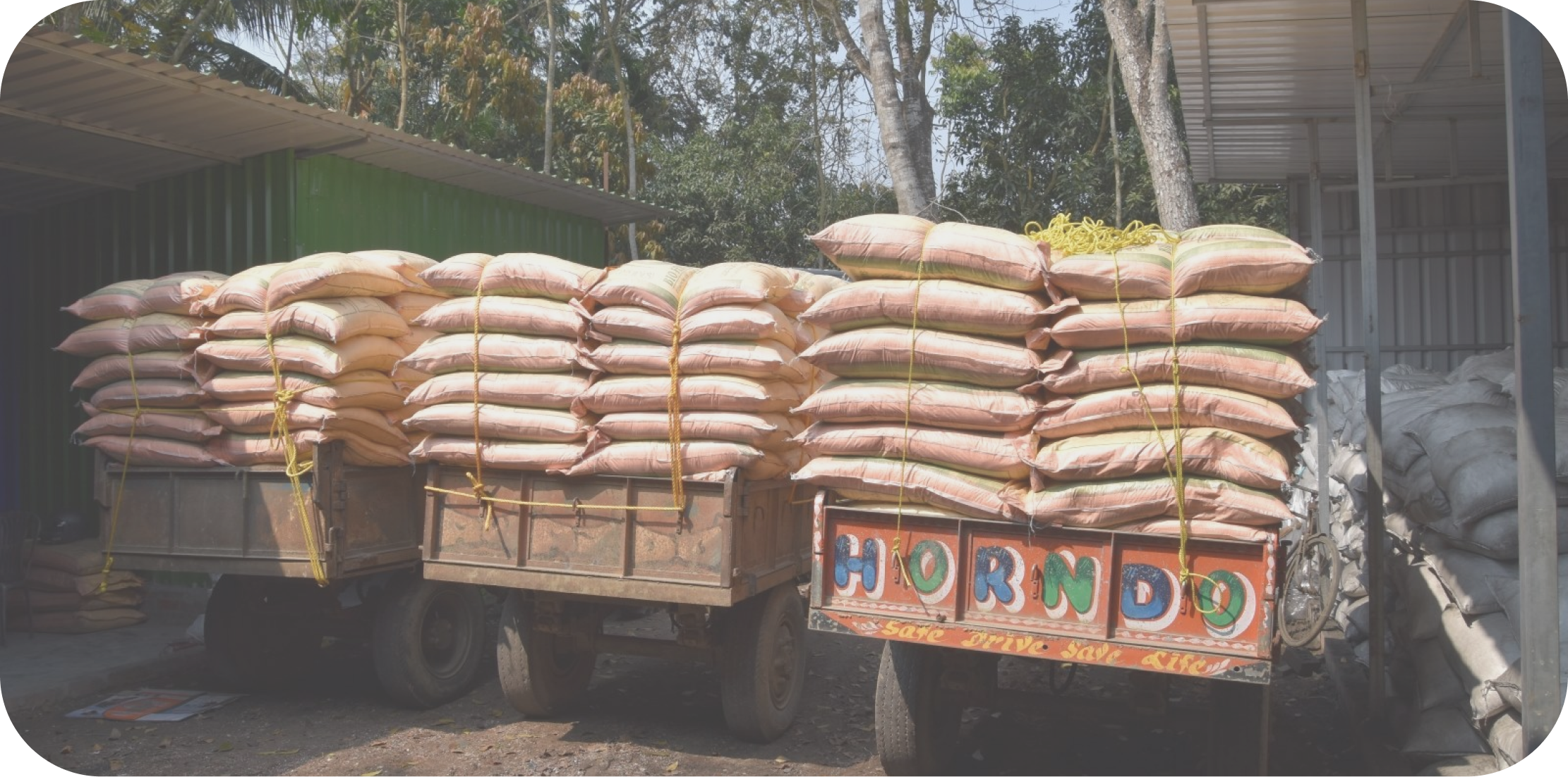Transport von Waren in Indien
